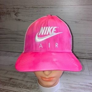 RARE!!! Vintage Nike Air Adjustable Hat Hot Neon Pink Snap Back Trucker Cap